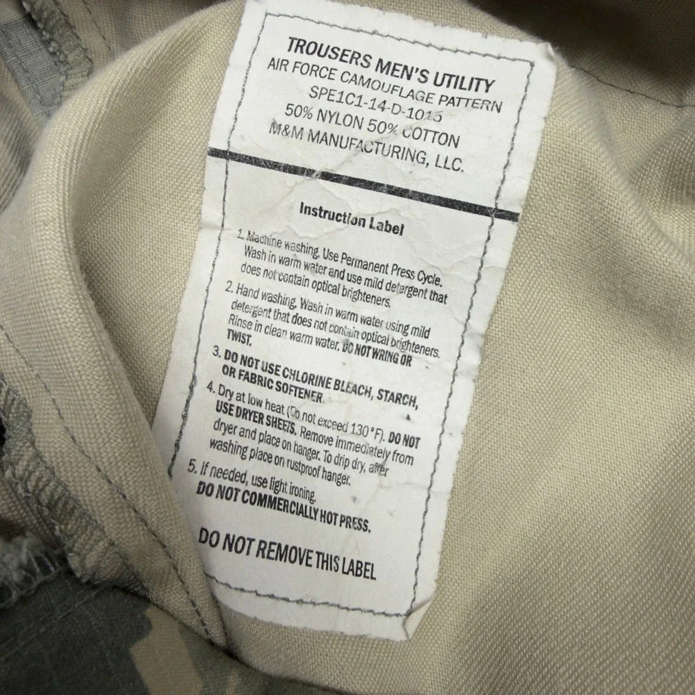US Air Force Cargo Joggers Mens 32L Digital Tiger Stripe Camo Pants Military